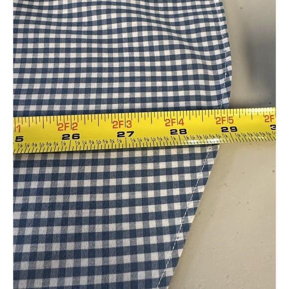 Tailored By J. Crew Shirt Slim Fit Men’s XL Blue Gingham Button Down Long Sleeve - Picture 9 of 13